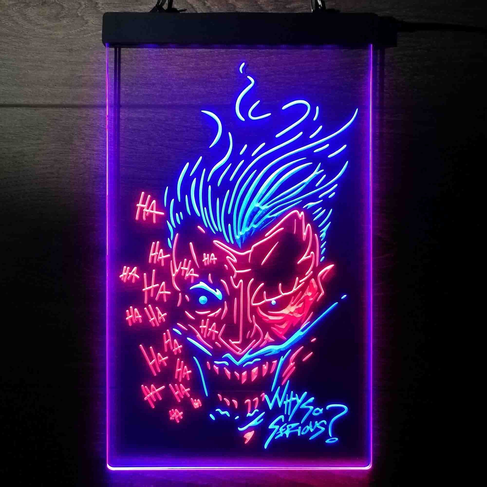 Joker Why So Dual LED Neon Light Sign